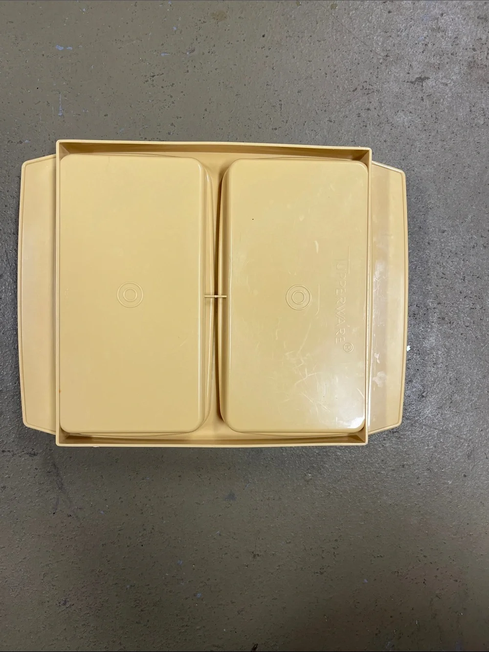 Vintage Tupperware Harvest Gold Deviled Egg Holder Carrier